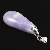 糸魚川翡翠  ヒスイ 小滝産 ラベンダー 33mmドロップ ペンダントトップ ディレクトリカード付 6.48g (ID:21730)