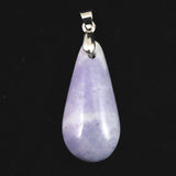 糸魚川翡翠  ヒスイ 小滝産 ラベンダー 33mmドロップ ペンダントトップ ディレクトリカード付 6.48g (ID:21730)