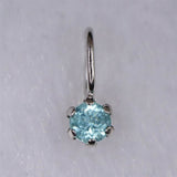 パライバトルマリン 2.5mmラウンドカット ペンダント 18KWG 0.05ct (ID:21795)