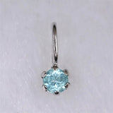 パライバトルマリン 2.5mmラウンドカット ペンダント 18KWG 0.05ct (ID:21795)