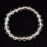 クォーツインクォーツ 貫入水晶   8mm玉ブレスレット 17.7ｇ (ID:21886)