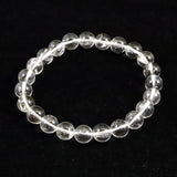 クォーツインクォーツ 貫入水晶   8mm玉ブレスレット 17.7ｇ (ID:21886)