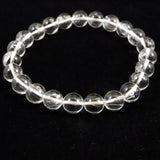 クォーツインクォーツ 貫入水晶   8mm玉ブレスレット 17.7ｇ (ID:21886)