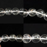 クォーツインクォーツ 貫入水晶   8mm玉ブレスレット 17.7ｇ (ID:21886)