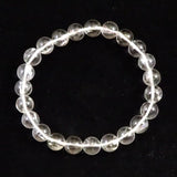 クォーツインクォーツ 貫入水晶   8mm玉ブレスレット 17.7ｇ (ID:21886)