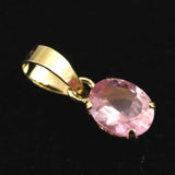 ピンクサファイア　5mm オーバル ペンダントトップ　K18YG　0.22g　 (ID:22029)