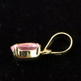 ピンクサファイア　5mm オーバル ペンダントトップ　K18YG　0.22g　 (ID:22029)
