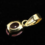 ピンクサファイア　5mm オーバル ペンダントトップ　K18YG　0.22g　 (ID:22029)