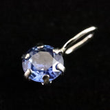 天然 ブルーサファイア　3mmラウンド ペンダントトップ　Pt900  0.17ct (ID:22063)