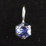 天然 ブルーサファイア　3mmラウンド ペンダントトップ　Pt900  0.17ct (ID:22063)