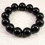 チベット産 天然モリオン水晶(4A)　18mm玉 ブレスレット 104.78g (ID:22180)