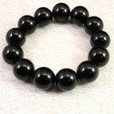 チベット産 天然モリオン水晶(4A)　18mm玉 ブレスレット 104.78g (ID:22180)