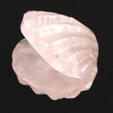 ローズクォーツ 55mm 貝殻モチーフ 彫刻置物 91ｇ (ID:22811)