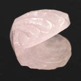 ローズクォーツ 55mm 貝殻モチーフ 彫刻置物 91ｇ (ID:22811)