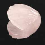 ローズクォーツ 55mm 貝殻モチーフ 彫刻置物 91ｇ (ID:22811)