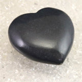 H&E社 ブラックアゼツライト(AZOZEO) 60mmハート 証明書付 112.8g (ID:22877)