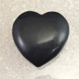 H&E社 ブラックアゼツライト(AZOZEO) 60mmハート 証明書付 112.8g (ID:22877)
