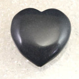 H&E社 ブラックアゼツライト(AZOZEO) 60mmハート 証明書付 112.8g (ID:22877)