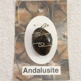 H&E社 アンダルサイト タンブル ペンダントトップ  9.3g (ID:22920)