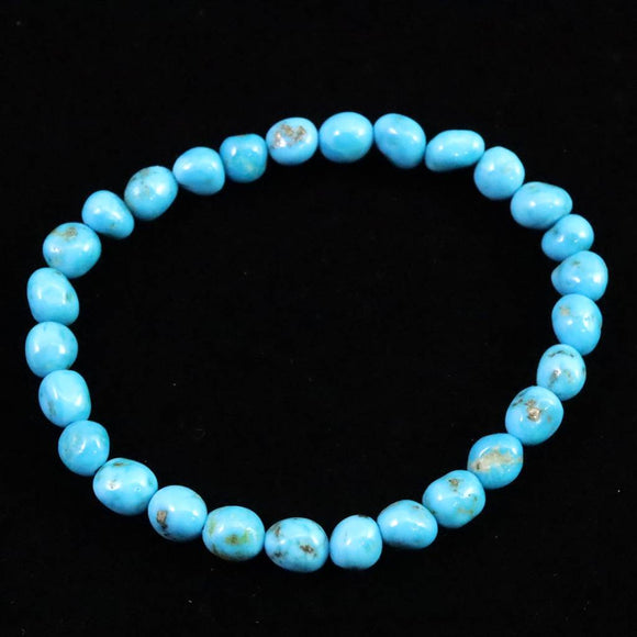スリーピングビューティ鉱山産ターコイズ  タンブル ブレスレット 8.8g (ID:23070)