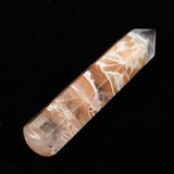 H&E社 ピンクファイアアゼツライト(AZOZEO)  45mmワンド 証明書付 6.7g (ID:23113)