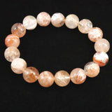 H&E社 ピンクファイア アゼツライト(AZOZEO) 12mm玉ブレスレット 証明書付 42.2g (ID:23127)