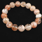 H&E社 ピンクファイア アゼツライト(AZOZEO) 12mm玉ブレスレット 証明書付 42.2g (ID:23127)