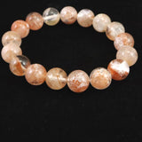 H&E社 ピンクファイア アゼツライト(AZOZEO) 12mm玉ブレスレット 証明書付 42.2g (ID:23127)