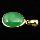 マダガスカル産 翡翠 ヒスイ 11mmオーバル ペンダントトップ 1.15g (ID:23423)