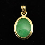 マダガスカル産 翡翠 ヒスイ 11mmオーバル ペンダントトップ 1.15g (ID:23423)