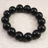 チベット産 天然モリオン水晶(4A)　16mm玉 ブレスレット 84.00g (ID:23531)