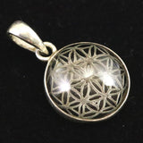 天然非加熱 ヒマラヤ ガウリシャンカール スモーキークォーツ フラワー オブ ライフ ペンダントトップ 2.62g (ID:23704)