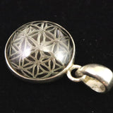 天然非加熱 ヒマラヤ ガウリシャンカール スモーキークォーツ フラワー オブ ライフ ペンダントトップ 2.62g (ID:23704)