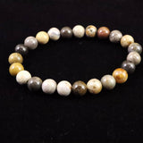 H&E社　リベレーションストーン　8mm玉ブレスレット 証明書付 16.8g (ID:24040)