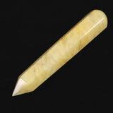 H&E社 サチャロカイエロー アゼツライト 60mmワンド 証明書付 11.4g (ID:24173)