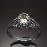 H&E社 アゼツライト(AZOZEO) 7X5mmオーバル リング 16号 現品 証明書付  (ID:24304)