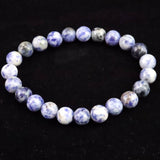 H&E社 ソーダライト 8mm玉ブレスレット 19.0g (ID:24428)