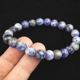 H&E社 ソーダライト 8mm玉ブレスレット 19.0g (ID:24428)