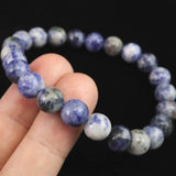 H&E社 ソーダライト 8mm玉ブレスレット 19.0g (ID:24428)