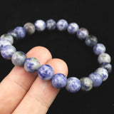 H&E社 ソーダライト 8mm玉ブレスレット 19.0g (ID:24428)