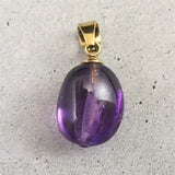 アメジスト ウルグアイ産 タンブル ペンダントトップ 1.31g (ID:24478)