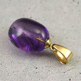 アメジスト ウルグアイ産 タンブル ペンダントトップ 1.31g (ID:24478)