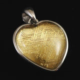 ギベオン ゴールド 15mmハート型　ペンダントトップ 3.7g (ID:24779)