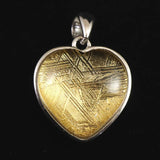 ギベオン ゴールド 15mmハート型　ペンダントトップ 3.7g (ID:24779)