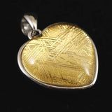 ギベオン ゴールド 15mmハート型　ペンダントトップ 3.7g (ID:24779)