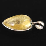 ギベオン ゴールド 15mmハート型　ペンダントトップ 3.7g (ID:24779)