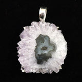 フラワーアメジスト スタラクライト　38mmペンダントトップ 17.1ｇ (ID:24790)