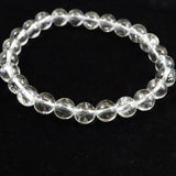 天然非加熱 ゴシェナイト ヒマラヤンベリル　7.5mm玉ブレスレット 16.5g (ID:24859)