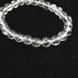 天然非加熱 ゴシェナイト ヒマラヤンベリル　7.5mm玉ブレスレット 16.5g (ID:24859)