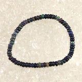 プレシャスブラックオパール 4.5mm玉ブレスレット 4.2g (ID:24902)